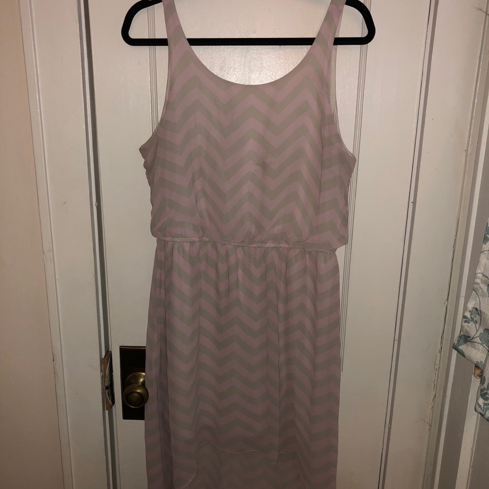 High Low Chevron Dress